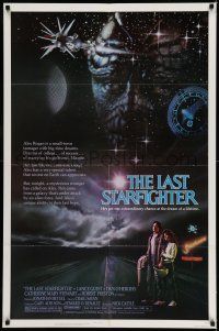 7h482 LAST STARFIGHTER 1sh '84 Lance Guest, great sci-fi art by Charles de Mar!
