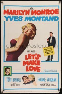 7h504 LET'S MAKE LOVE 1sh '60 great images of super sexy Marilyn Monroe & Yves Montand!