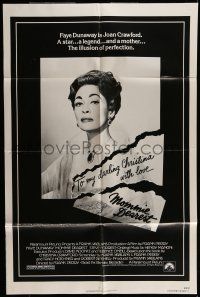 7h574 MOMMIE DEAREST 1sh '81 great portrait of Faye Dunaway as legendary actress Joan Crawford!