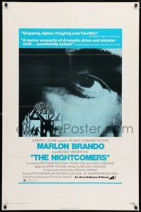 7h622 NIGHTCOMERS 1sh '72 creepy Marlon Brando, Michael Winner English horror!