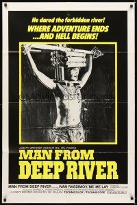 7h677 SACRIFICE 1sh '73 Umberto Lenzi directed cannibalism horror, Man from Deep River!