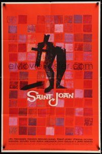 7h679 SAINT JOAN 1sh '57 Jean Seberg as Joan of Arc, directed by Otto Preminger, Saul Bass art!