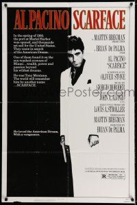 7h682 SCARFACE 1sh '83 Al Pacino as Tony Montana, Brian De Palma, Oliver Stone!