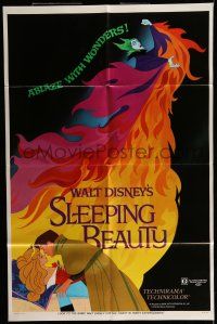 7h713 SLEEPING BEAUTY style A 1sh R70 Walt Disney cartoon fairy tale fantasy classic!
