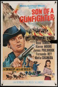 7h719 SON OF A GUNFIGHTER 1sh '66 Russ Tamblyn as Johnny Ketchum, Kieron Moore, western art!