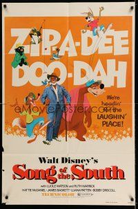 7h723 SONG OF THE SOUTH 1sh R80 Walt Disney, Uncle Remus