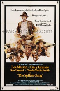 7h727 SPIKES GANG 1sh '74 directed by Richard Fleischer, cowboys Lee Marvin & Ron Howard!