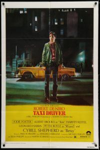 7h827 TAXI DRIVER 1sh '76 classic Peellaert art of Robert De Niro, directed by Martin Scorsese!