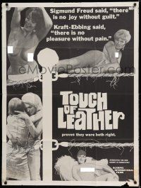 7h908 TOUCH OF LEATHER 1sh '68 there is no joy without guilt & no pleasure without pain!