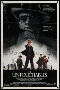 7h932 UNTOUCHABLES 1sh '87 Kevin Costner, Robert De Niro, Sean Connery, Brian De Palma