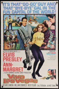 7h947 VIVA LAS VEGAS 1sh '64 many artwork images of Elvis Presley & sexy Ann-Margret!