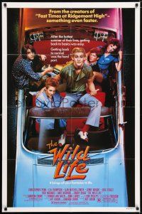 7h977 WILD LIFE 1sh '84 Lea Thompson, Christopher Penn, cool convertible!