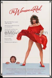 7h984 WOMAN IN RED 1sh '84 wacky Gene Wilder & super-sexy Kelly Le Brock!
