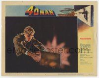 7j052 4D MAN LC #2 '59 cool special effects image of Robert Lansing putting hand through metal!