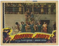 7j069 ARGENTINE NIGHTS LC '40 The Andrews Sisters performing on shipboard!