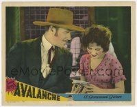 7j073 AVALANCHE LC '28 from Zane Grey story, Jack Holt stares at pretty Doris Hill reading letter!