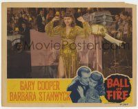 7j080 BALL OF FIRE LC '41 sexy Barbara Stanwyck as Sugarpuss O'Shea dancing in skimpy outfit!