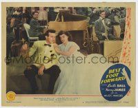 7j093 BEST FOOT FORWARD LC #3 '43 Nancy Walker watches Harry James w/ trumpet by his Music Makers!