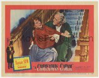 7j134 CHRISTMAS CAROL LC #4 '51 Charles Dickens holiday classic, c/u of Alastair Sim as Scrooge!