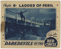 7j167 DAREDEVILS OF THE RED CIRCLE chapter 9 LC '39 Bruce Bennett jumps off bridge to attack!