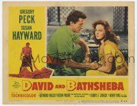 7j170 DAVID & BATHSHEBA LC #2 '51 Gregory Peck broke God's commandment for sexy Susan Hayward!