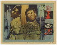 7j172 DEFIANT ONES LC #5 '58 escaped cons Tony Curtis & Sidney Poitier tied to post together!