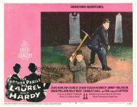 7j249 FURTHER PERILS OF LAUREL & HARDY LC #2 '67 great image of Stan & Ollie digging in a grave!
