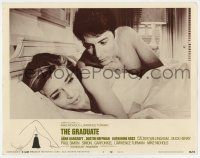 7j272 GRADUATE pre-Awards Embassy LC #3 '68 classic c/u of Dustin Hoffman & Anne Bancroft in bed!