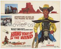 7j280 HANG YOUR HAT ON THE WIND TC '69 Disney western, art of young boy riding his donkey!