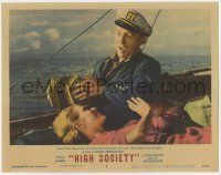 7j296 HIGH SOCIETY LC #2 '56 Bing Crosby harmonizes True Love with beautiful Grace Kelly on ship!