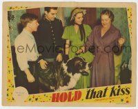 7j299 HOLD THAT KISS LC '38 Mickey Rooney Maureen O'Sullivan, Phillip Terry & Ralph with big dog!