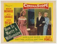 7j030 HOW TO MARRY A MILLIONAIRE LC #5 '53 Lauren Bacall watches Marilyn Monroe help David Wayne!