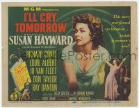 7j317 I'LL CRY TOMORROW TC '55 distressed Susan Hayward in her greatest performance!