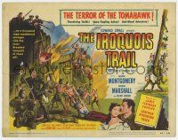 7j337 IROQUOIS TRAIL TC '50 art of George Montgomery fighting with Native American!