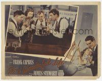 7j340 IT'S A WONDERFUL LIFE LC R55 James Stewart, Thomas Mitchell & others toasting to money!