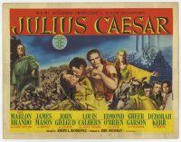 7j357 JULIUS CAESAR TC '53 Marlon Brando, James Mason, Greer Garson, Louis Calhern, Shakespeare!