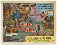 7j394 LAND OF FURY TC '55 Glynis Johns & Jack Hawkins found the most exotic wilderness ever known!