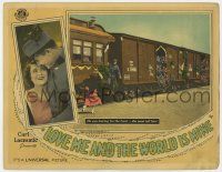 7j438 LOVE ME & THE WORLD IS MINE LC '27 Mary Philbin runs after Kerry on train, E.A. Dupont, lost!