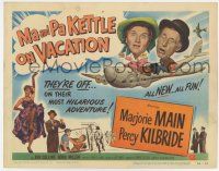 7j446 MA & PA KETTLE ON VACATION TC '53 wacky hillbillies Marjorie Main & Percy Kilbride!