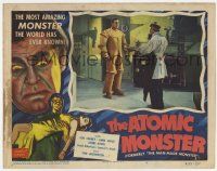 7j458 MAN MADE MONSTER LC #8 R53 Lionel Atwill looks at his Atomic Monster Lon Chaney Jr.!