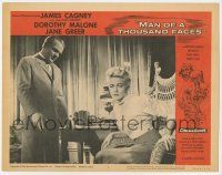 7j459 MAN OF A THOUSAND FACES LC #1 R64 Dorothy Malone looks away from James Cagney as Lon Chaney!