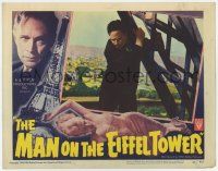 7j462 MAN ON THE EIFFEL TOWER LC #5 '49 great close up of Franchot Tone high above Paris!