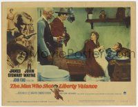 7j464 MAN WHO SHOT LIBERTY VALANCE LC #1 '62 John Wayne, Woody Strode, Vera Miles, James Stewart!