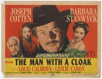 7j466 MAN WITH A CLOAK TC '51 what strange hold did Joseph Cotten have over Stanwyck & Caron!
