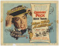 7j467 MAN WITH A MILLION TC '54 Gregory Peck picks up a million babes & laughs, by Mark Twain!