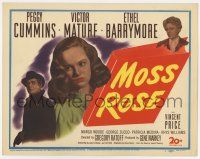 7j502 MOSS ROSE TC '47 Peggy Cummins, Victor Mature, Ethel Barrymore, murder mystery!