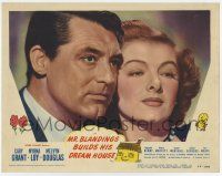 7j506 MR. BLANDINGS BUILDS HIS DREAM HOUSE LC #4 '48 best close portrait of Cary Grant & Myrna Loy!