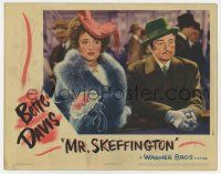 7j510 MR. SKEFFINGTON LC '44 c/u of pretty Bette Davis all dressed up with husband Claude Rains!