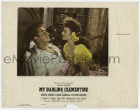 7j516 MY DARLING CLEMENTINE photolobby '46 John Ford, sexy Linda Darnell with Victor Mature in bed!