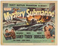 7j522 MYSTERY SUBMARINE TC '51 Macdonald Carey, Navy battles phantom U-boat in World War II!